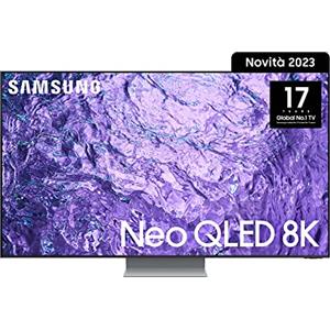 Samsung TV Neo QLED QE55QN700CTXZT, Smart TV 55 Serie QN700C, Neo QLED 8K UHD, Dolby Atmos, Alexa e Google Assistant integrati, Titan Black, 2023, DVB-T2