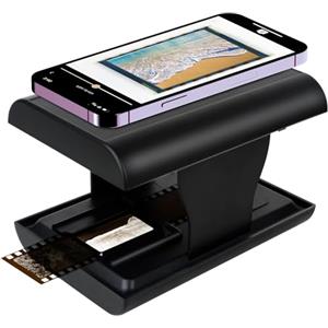 TCNEWCL Mobile Film Scanner, Scanner di negativi e diapositive 35 mm, Visualizzatore di diapositive per trasformare vecchie diapositive in immagini digitali, Scanner di film portatile e pieghevole con LED
