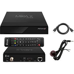 M@TEC Amiko Mira X HiS-2000 DVB-S2X HEVC Sat Receiver Satellite TV Linux 2X USB 2.0 100Mbps Ethernet Hdmi Multi Stream