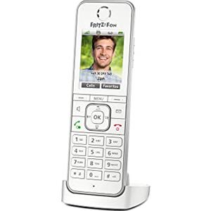 AVM FRITZ!Fon C6, Telefono Cordless DECT (display a colori di alta qualità, servizi Internet), bianco