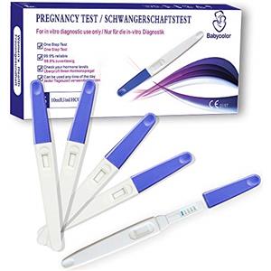 Babycolor Test di Gravidanza Ultrasensibili 10 MIU/ML, 99,5% Accurato Incinta Test Familiare, Pregnancy Test, Test gravidanza precoce - 5 Test