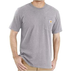 Carhartt Relaxed Fit Heavyweight Sl K87 Pocket T-Shirt M/M Gri Mel Uomo