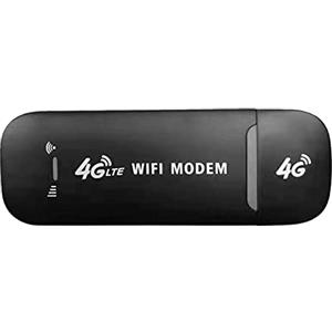 AZURAOKEY 4G LTE Wireless USB Dongle 150Mbps Modem Stick Adattatore WiFi 4G Card Router con slot for scheda SIM Car Hotspot Pocket Mobile WiFi (nero)