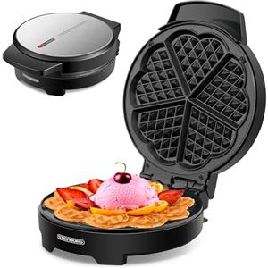 Steinborg Piastra per waffle | 1000 Watt | Macchina per waffle | Macchina per waffle | Paninigrill | Tostapane | Waffle Maker | Griglia elettrica | Tecnologia Cool Touch | Rivestimento antiaderente |