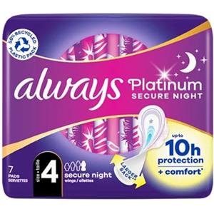 Always Platinum Secure Night - Assorbenti igienici con ali