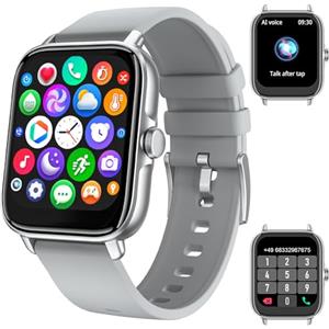 Mermoe Smartwatch Donna Effettua o Risposta Chiamate, 1.7 Bluetooth Orologio Smartwatch Uomo Digitale Watch con Whatsapp, SpO2, Contapassi, Sonno, 28 Sportivo, Impermeabile Activity Tracker per Android iOS