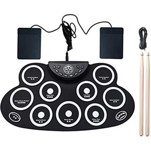 CRAKES Tamburo a mano Portatile Tamburo Elettronico per Outdoor Batteria Elettronica Percussione Strumento Musicale Accessori