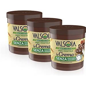 Valsoia - Crema Vegetale alle Nocciole con Cacao e Avena, 100% Vegetale, Senza Glutine e Olio di Palma, Naturalmente Senza Lattosio, Ideale per Vegani, 3 Confezioni da 200 g