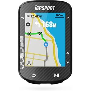 iGPSPORT BSC300 Ciclocomputer GPS 2.4 Contachilometri Schermo LCD a Colori Tachimetro Bici con Mappe Offline e Pianificazione Dinamica delle Strade Batteria da 20 ore,Supporta BLE5.0/Ant+, IPX7