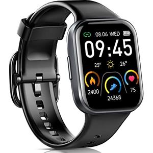 Jugeman Smartwatch, Orologio Fitness Uomo Donna 1.69'' HD Smart Watch, 25 Sportive Activity Fitness Tracker, Sonno Cardiofrequenzimetro, IP68 impermeabile/Contapassi/Cronometro/Notifiche Messaggi Android iOS