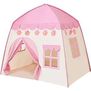 Plschckes Tenda da gioco per bambini interna Tipi Tenda per bambini Casetta dei Giochi per Bambini Portatile Tenda per ragazze (rosa)