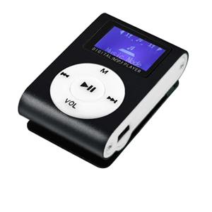 OcioDual Lettore MP3 Player Musicale Mini USB Jack 3.5mm Nero Digitale Portatile con Clip Schermo LCD per Sport Corsa