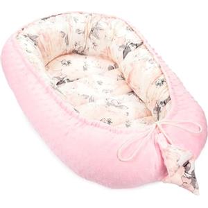 Totsy Baby Riduttore lettino 90x50 cm - Nido Neonato Riduttore Culla Cotone con Minky Rosa canina rosa chiaro