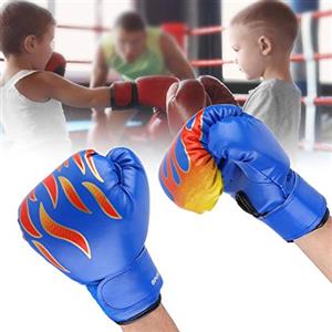Wakects Guantoni da Boxe per Bambini con Velcro schluss, Piccolo Box di per Bambini di 3-12 Anni, Training Gloves PU Per Muay Thai, Kickboxing e Sacco di Sabbia Sport (blu)