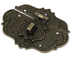 uxcell sourcingmap Chiusura a cerniera, color bronzo, per baule in legno o cassetta degli attrezzi, 77 mm x 55 mm