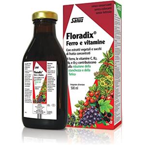 Salus Floradix - Integratore alimentare con Ferro e Vitamine per contribuire a ridurre la stanchezza e la fatica - 500ml