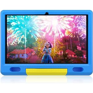 XCX Tablet Bambini 10 pollici, Android 12 Tablets per Bambini con Custodia, 2GB+32GB, Parentale Controllo APP, Doppia Fotocamera, Educativi Giochi, Pre-installato Tablet per Bambini (Blu)