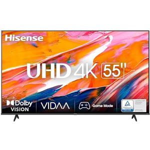 Hisense 55 UHD 4K 55A6K Smart TV VIDAA U6, Dolby Vision, HDR 10+, Alexa, Tuner DVB-T2/S2 HEVC 10, Nero (2023)