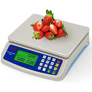 RUJIXU Bilancia digitale da cucina Elettronica Precisione con Funzione Tare,Plastica ABS 10-30kg/0.5g, Display LCD, Peso, Facile Da Pulire