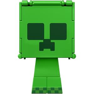 Mattel Minecraft - Flippin Figs Creeper + Creeper Caricato, personaggi 2 in 1 da 10 cm, action figures intercambiabili con design pixelato del videogioco, giocattolo per bambini, 6+ anni, HTL46
