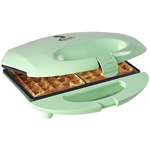 Bestron Waffle Maker, piastra per waffle a forma di belga, macchina per waffle con antiaderente & indicatoro luminso, collezione Sweet Dreams, 700 watt, colore: Verde