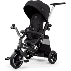 kk Kinderkraft Kinderkraft Triciclo Evolutivo EASYTWIST, sfoderabile, sedile girevole a 360 gradi, 9 mesi a 5 anni, nero
