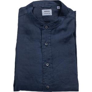 ASPESI CAMICIA COREANA ASPESI 85096 BLU Uomo