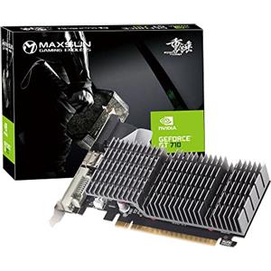 MAXSUN GeForce GT 710 - Scheda grafica video a basso profilo da 4 GB, GPU, basso consumo, VGA, DVI-D, HDMI, HDCP, supporto DirectX 12, OpenGL 4.5