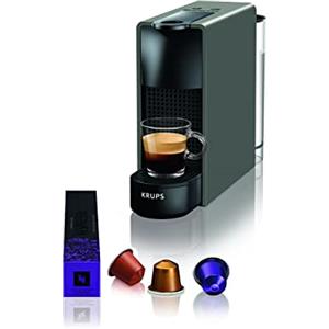 Nespresso Mini macchina da caffè a capsule Krups XN110BRD Essenza | 0,6 L | 19 bar | modalità risparmio energetico | grigio | classe energetica A
