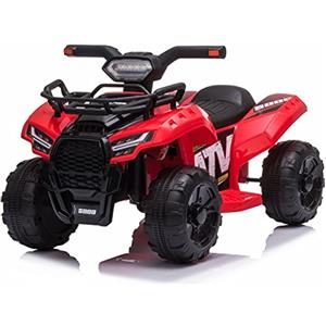 Mondial Toys MONDIALTOYS Moto Elettrica per Bambini Mini Quad 6V ATV Full Optional (Rosso)