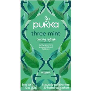 Pukka, Three Mint, Tisana Biologica Digestiva alla Menta, 20 filtri