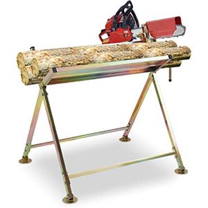 Hebitod Cavalletto per sega con supporto per motosega, 81 x 72 x 78,5 cm, per segare la legna da ardere con precisione, pieghevole e salvaspazio, portata massima: 150 kg