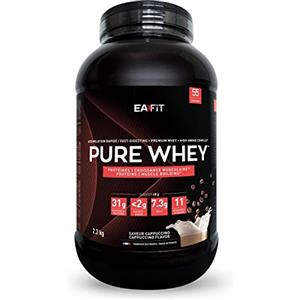 EAFIT Pure Whey - Doppio cioccolato 2,2 kg - Crescita Muscolare - Proteine WP tri-fonte - Rapida Assimilazione - Contiene Aminoacidi ed Enzimi Digestivi - Complesso HIGH AMINO