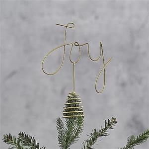 Ginger Ray Puntale decorativo in metallo dorato per albero di Natale, 21 cm (altezza) x 16,3 cm (larghezza)