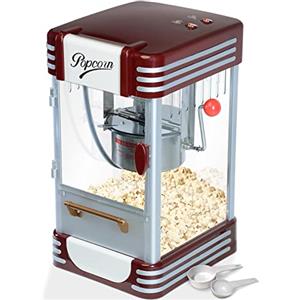 Jago® Macchina per Popcorn - Stile Retro, 60L/h, 200g/10min, con Pentola in Acciaio Inossidabile - Pop corn Maker Professionale, Popcorn Machine, Popper