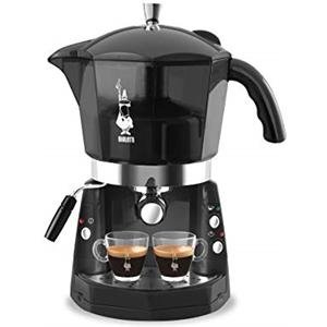 Bialetti Mokona - Macchina Caffè Espresso, Sistema Aperto Per Macinato, Capsule E Cialde, 1250 W, Nero, ‎32 x 22 x 41 cm