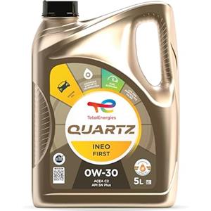 TotalEnergies Total Quartz Ineo First 0 W-30 olio motore completamente sintetico Low Saps auto, 5 litro