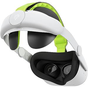 EasySMX Cinturino Compatibile per Oculus Quest 2, EasySMX Accessori VR per Meta Quest 2, Fascia regolabile con supporto comfort migliorato, materiali di dissipazione del calore