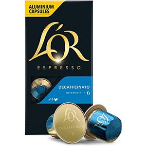 L'OR Douwe Egberts L´OR Espresso Capsule di Caffè Decaffeinato, Compatibili Nespresso, Caffè Tostato Macinato, 10 Capsule