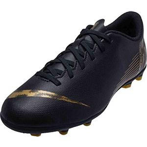 Nike Vapor 12 Club GS MG, Scarpe da Calcio Unisex - Bambini, Grigio (Dark Grey/Black/Opti Yellow 070), 34 EU (2 UK)