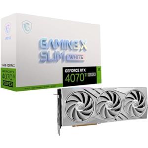 MSI GeForce RTX 4070 Ti SUPER 16G GAMING X SLIM WHITE Scheda Video - 16GB GDDR6X, 2670 MHz, PCI Express Gen 4, 256-bit, 3x DP v1.4a, HDMI 2.1a (Supporta 4K & 8K HDR)