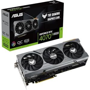 ASUS TUF Gaming NVIDIA GeForce RTX 4070 Ti SUPER OC Edition Scheda Grafica 16 GB GDDR6X, 256 Bit, PCIe 4.0, HDMI, DisplayPort, Nero, TUF-RTX4070TIS-O16G-GAMING