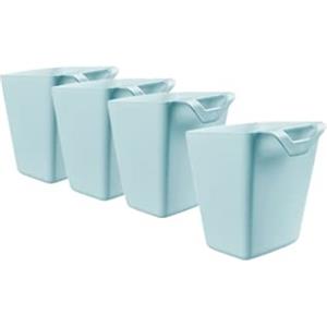 Rikyo 4 portabicchieri da appendere,accessori per carrello, 10,75 x 10,8 cm, contenitore per portamatite, contenitore da appendere per piante, secchio, portamatite, contenitore da cucina da appendere (blu)