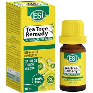 ESI - Tea Tree Remedy Oil, Olio Biologico, Integratore Alimentare, Migliora la Resistenza Fisiologica a Severe Condizioni Ambientali, Supporta le Prime Vie Respiratorie, Senza Glutine e Vegan, 10 ml