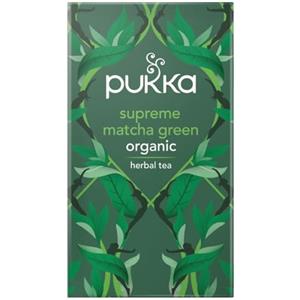 Pukka, Supreme Matcha Green, Tè verde Biologico Energetico| 20 filtri, Tè verde e Matcha
