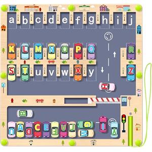 Tenuiskft Labirinto Magnetico, Giochi Montessori 3 4 5 Anni, Giochi Bambini Alfabeto, Montessori Busy Board Magneti Bambini Giochi Autismo, Giochi Educativi di Piccola Motricità, Regalo per Bambini