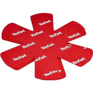 Tefal Pack 4 protectores de ollas y sarténes, Rojo, 38x36x0.15 cm, 4 unità
