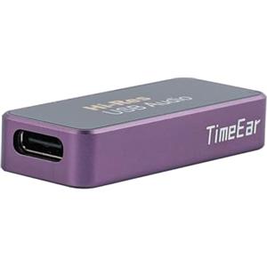 Linsoul TimeEar TEU-99 - Amplificatore portatile USB per cuffie con cavo USB-C intercambiabile placcato argento OFC per cellulare/tablet PC/laptop (viola)
