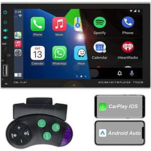 AWESAFE 7 Pollici Universale 2 DIN Autoradio Bluetooth con CarPlay e Android Auto