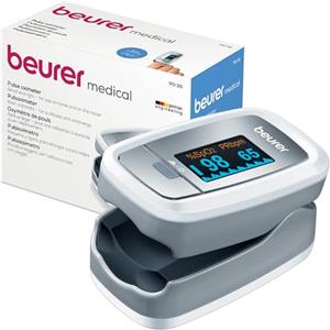 Beurer PO 30 Saturimetro per il Monitoraggio della Saturazione di Ossigeno nel Sangue e del Battito Cardiaco